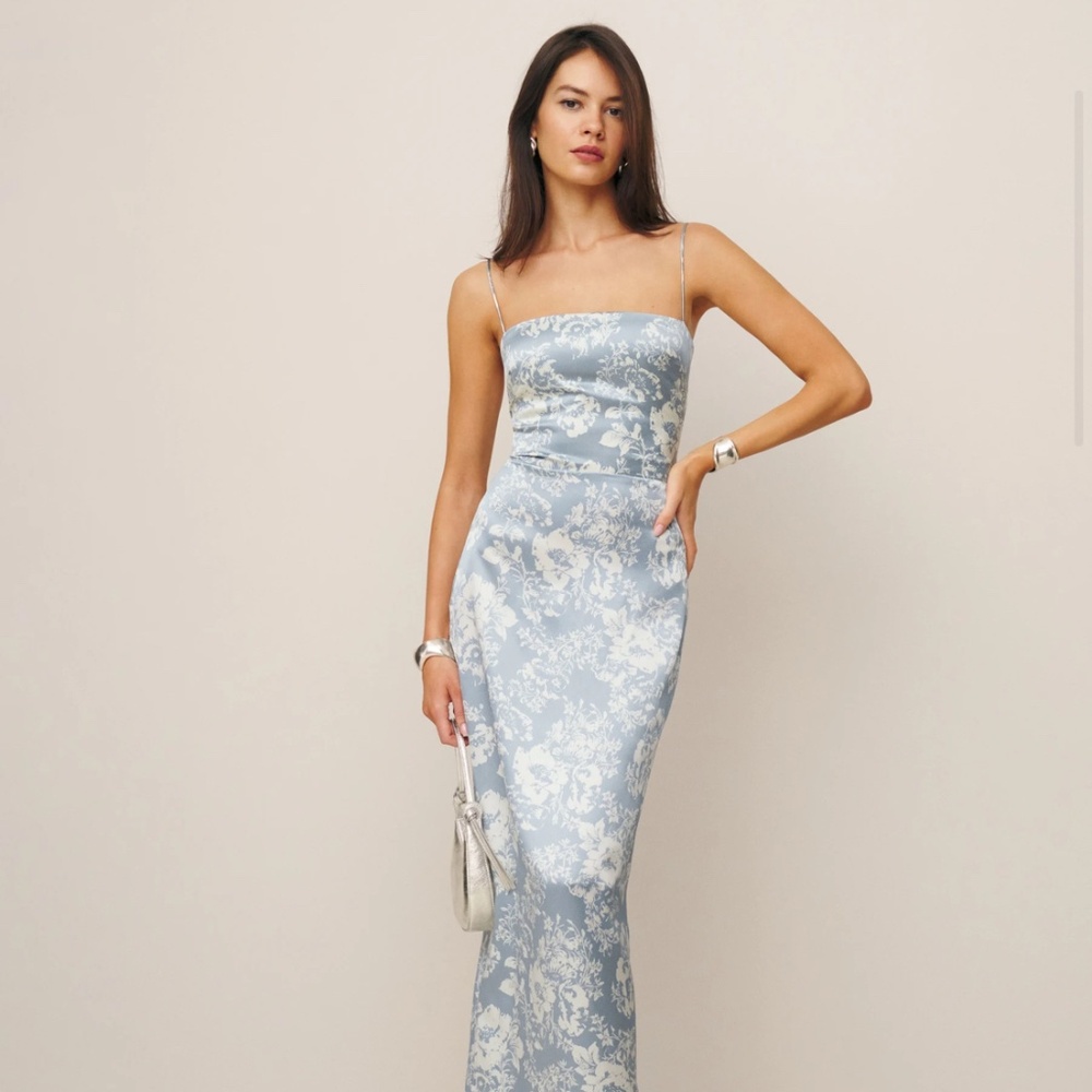 Reformation Frankie Silk Dress